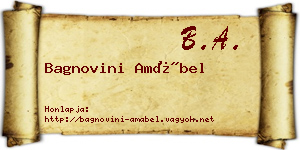 Bagnovini Amábel névjegykártya
